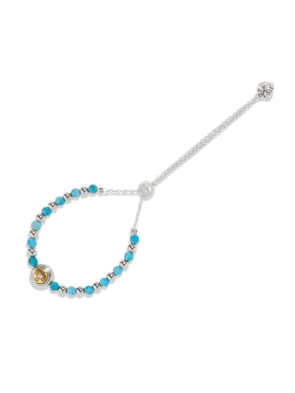 Brighton Mosaic Two Tone Beaded Bracelet $78  Blue JF025A